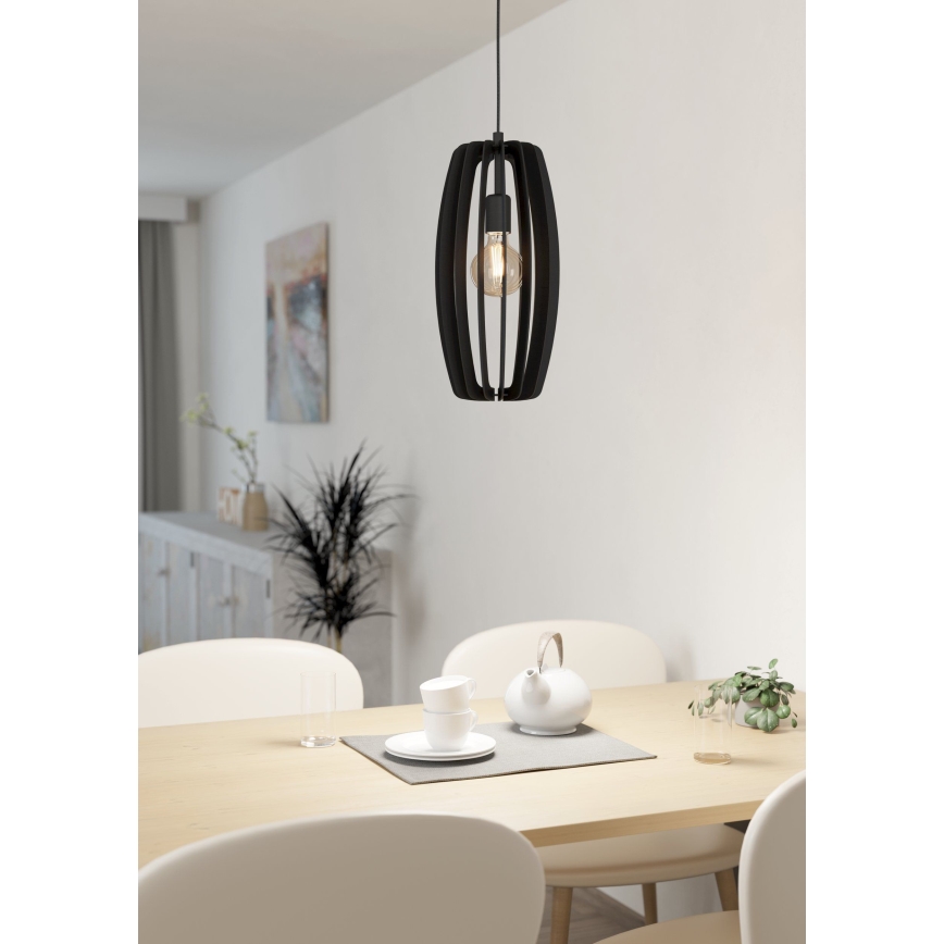 Eglo - Hängeleuchte an Kabel 1xE27/40W/230V schwarz