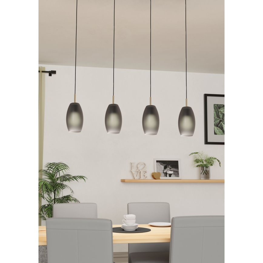 Eglo - Hängeleuchte an Seil 4xE27/40W/230V