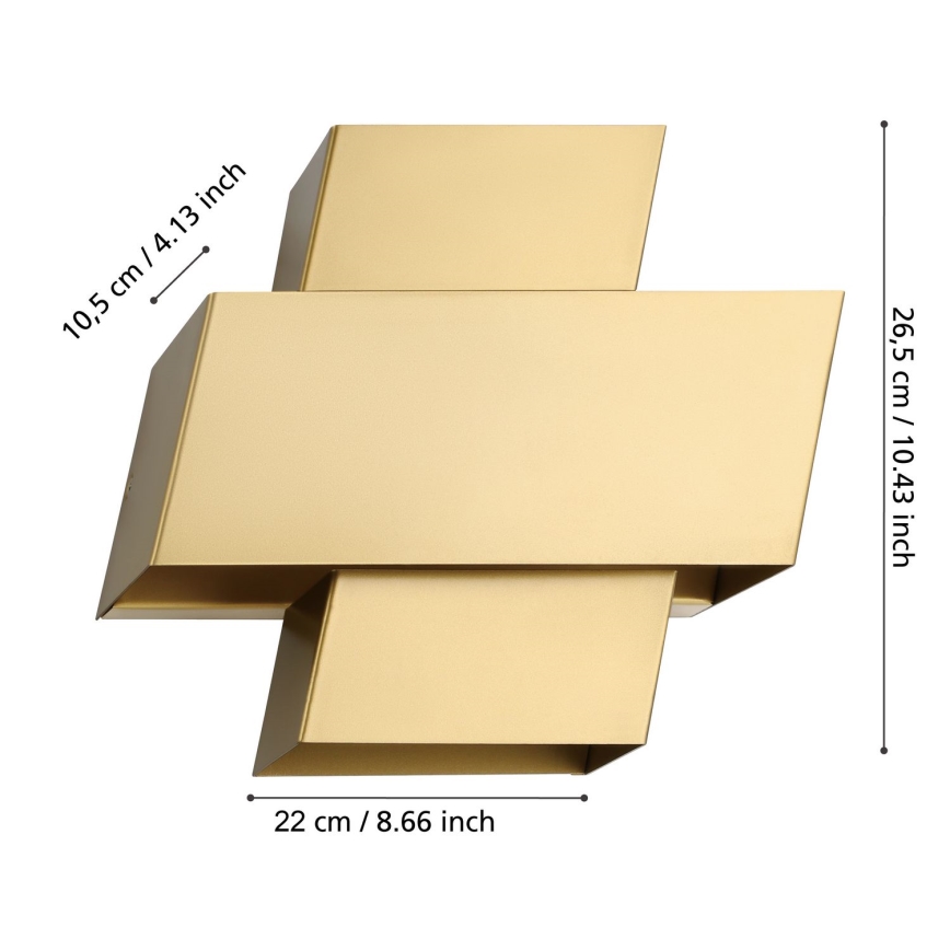 Eglo - Wandleuchte 1xE27/40W/230V golden