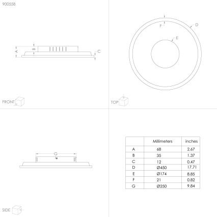 Eglo - LED-Deckenleuchte LED/27W/230V