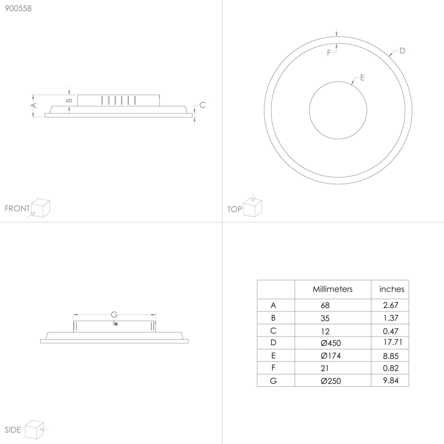 Eglo - LED-Deckenleuchte LED/27W/230V