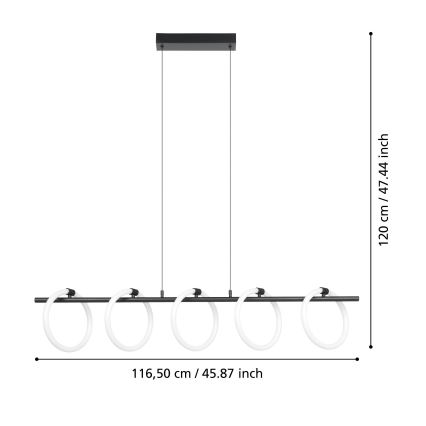 Eglo - LED-Hängeleuchte an Schnur 5xLED/7W/230V