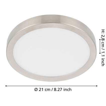 Eglo - Dimmbare LED-Deckenleuchte LED/17W/230V matt Chrom