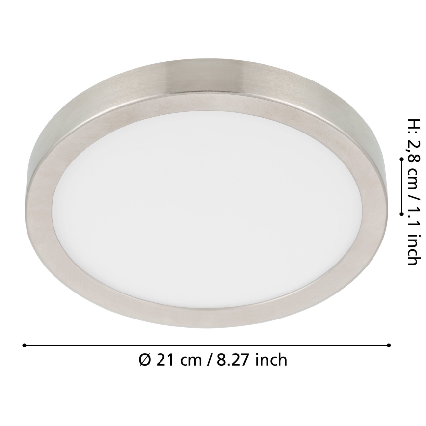 Eglo - Dimmbare LED-Deckenleuchte LED/17W/230V matt Chrom