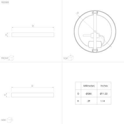 Eglo - Dimmbare LED-Deckenleuchte LED/20,5W/230V matt Chrom