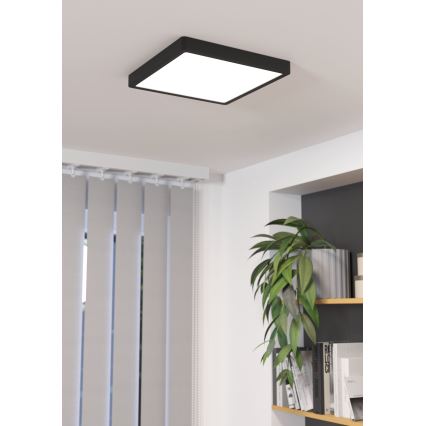 Eglo - LED-dimmbare Deckenleuchte LED/20,5W/230V schwarz 28,5x28,5 cm