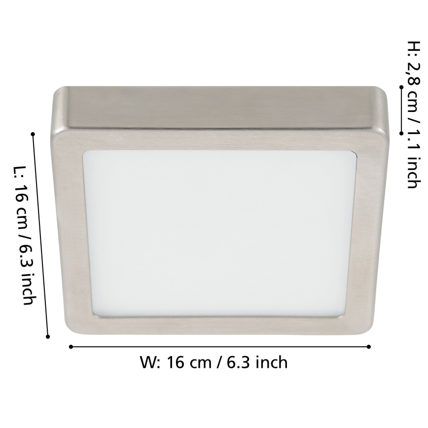 Eglo - Dimmbare LED-Deckenleuchte LED/11W/230V matt Chrom