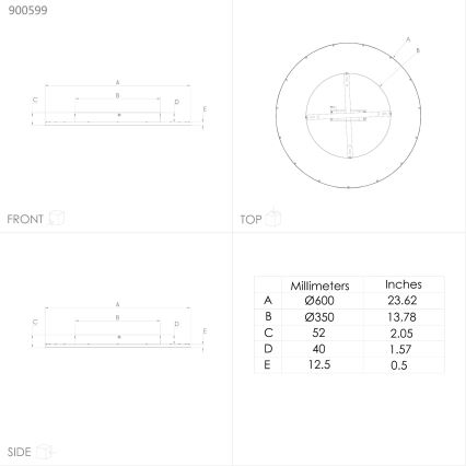 Eglo – Dimmbare LED-Deckenleuchte LED/35W/230V + Fernbedienung