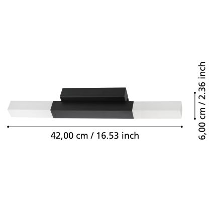 Eglo - LED Badezimmer-Wandleuchte 2xLED/5,5W/230V IP44