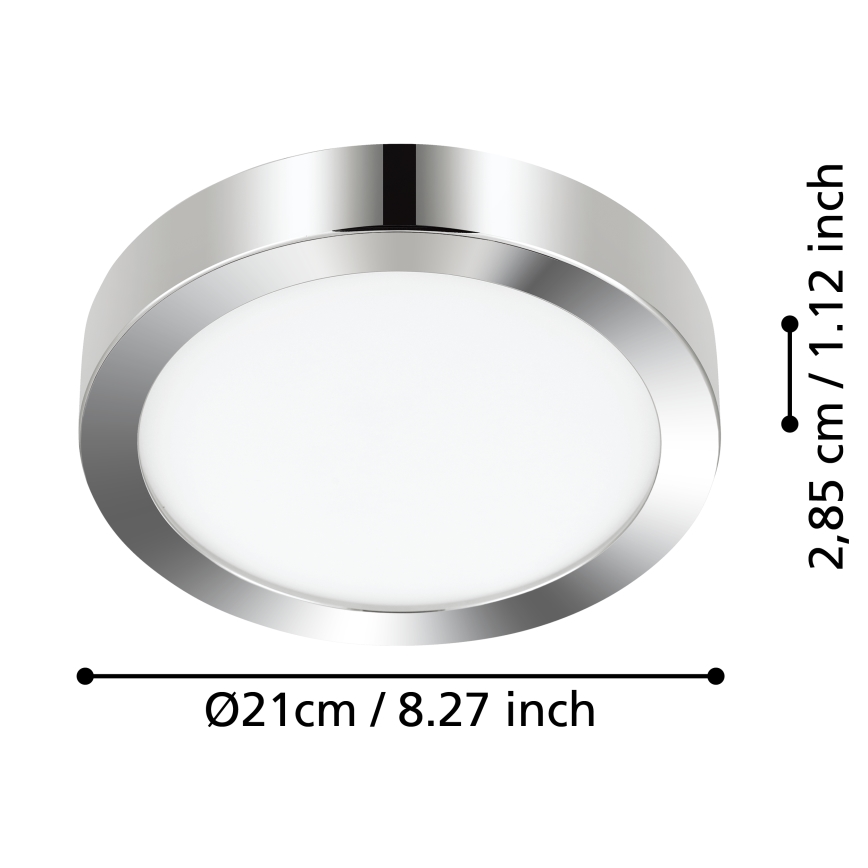 Eglo - LED Badezimmer-Deckenleuchte LED/17W/230V IP44 glänzender Chrom