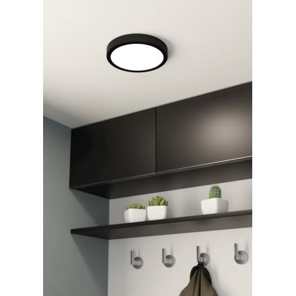 Eglo - LED-Deckenleuchte für das Badezimmer LED/17W/230V schwarz IP44