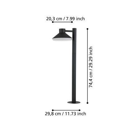 Eglo - LED-Außenleuchte 1xGU10/4,6W/230V IP44