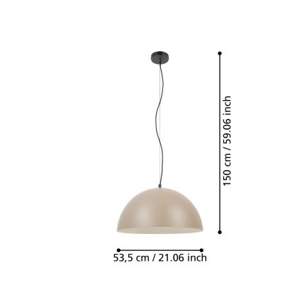 Eglo - Hängeleuchte an Schnur 1xE27/40W/230V beige