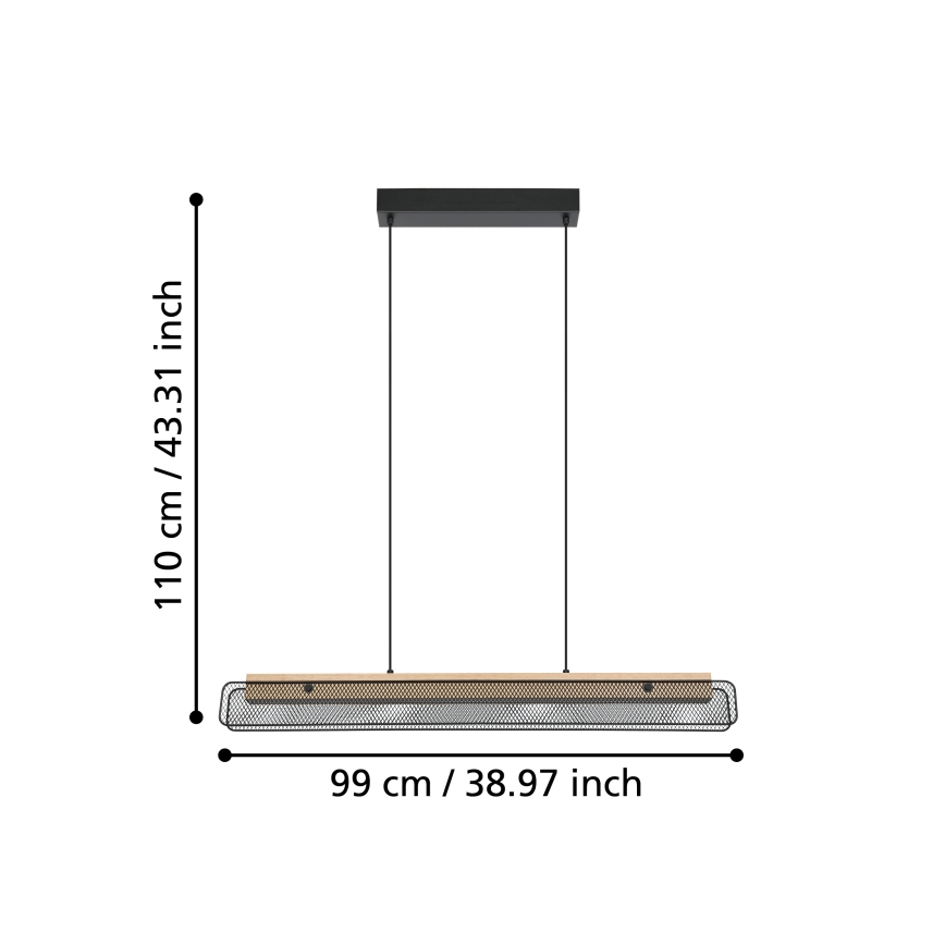 Eglo - Dimmbare LED-RGBW-Hängeleuchte LED/34W/230V 2700-6500K