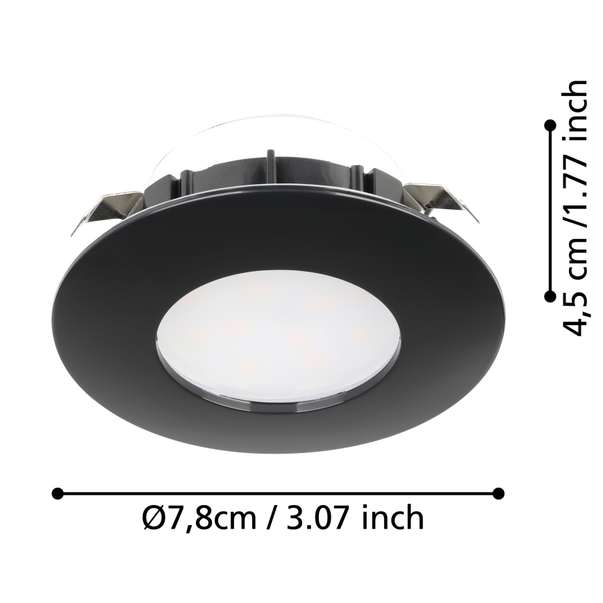 Eglo - SET 3x LED-Einbauleuchte für Badezimmer PINEDA LED/4,9W/230V IP44