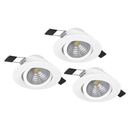 Eglo - SET 3x Dimmbare LED-Leuchte 3xLED/6W/230V weiß