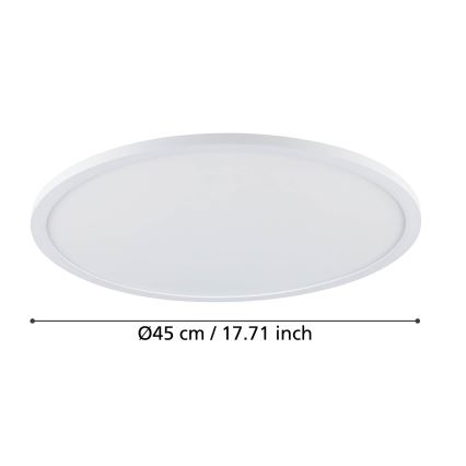 Eglo - Dimmbare LED-Deckenleuchte LED/33,5W/230V d 45 cm weiß