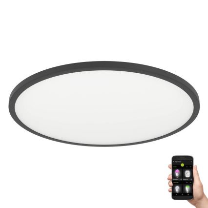 Eglo - Dimmbare LED-Deckenleuchte LED/33,5W/230V d 45 cm schwarz