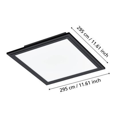 Eglo - LED-Deckenleuchte LED/14W/230V 30x30 cm schwarz