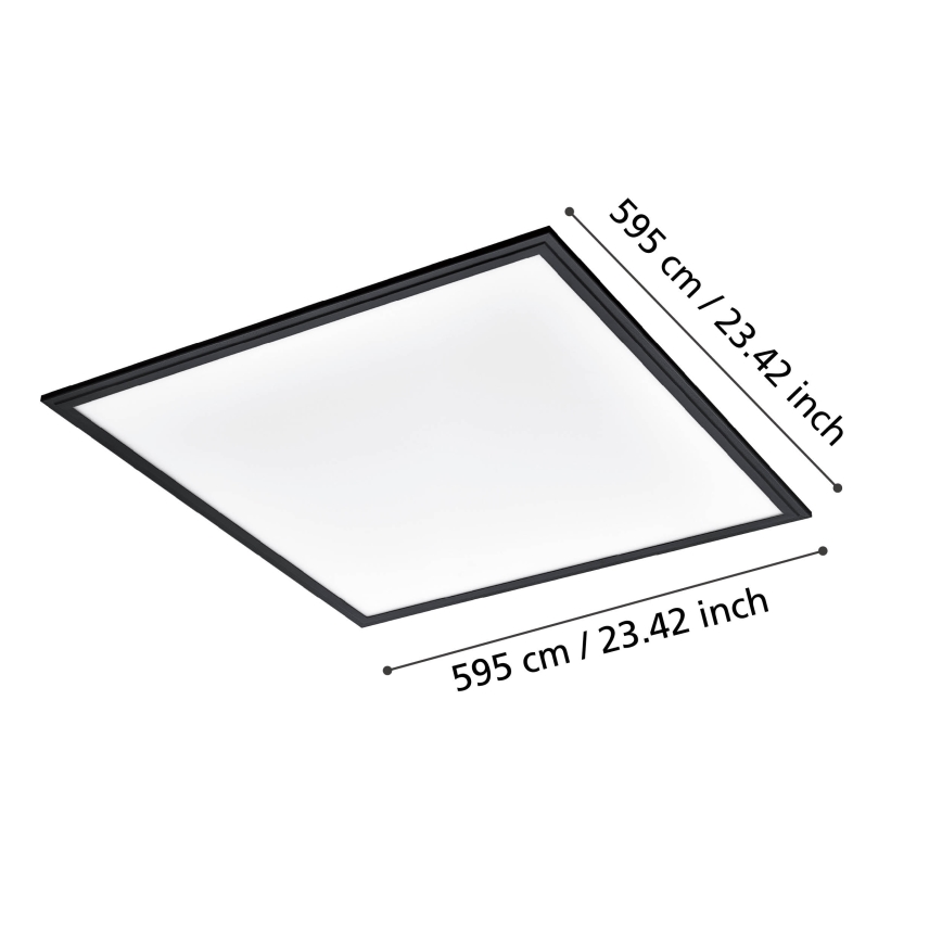Eglo - LED-Deckenleuchte LED/33W/230V 60x60 cm schwarz