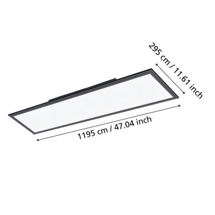 Eglo - LED-Deckenleuchte LED/33W/230V 120x30 cm schwarz