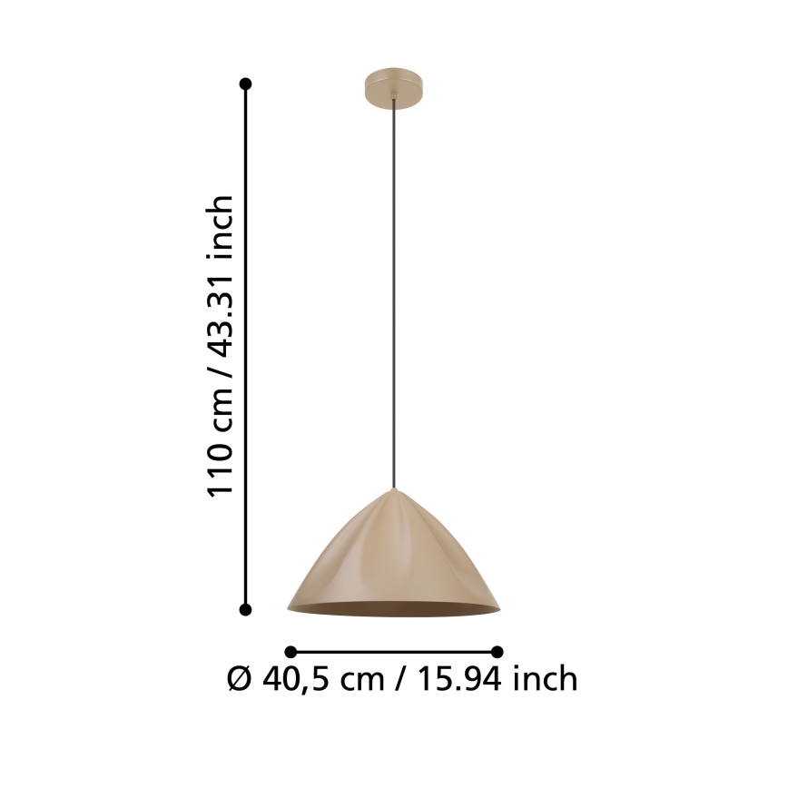 Eglo - Hängeleuchte 1xE27/40W/230V cremefarben