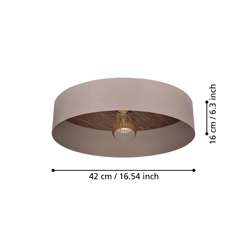 Eglo 900838 - Deckenleuchte DUAIA 1xE27/40W/230V braun