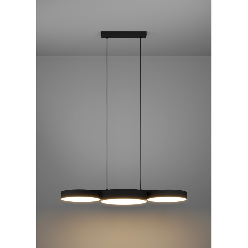 Eglo - Dimmbare LED-RGBW-Hängeleuchte an Schnur 3xLED/7,5W/230V 2700-6500K schwarz