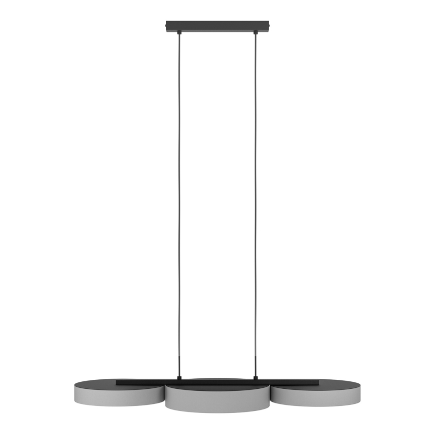 Eglo - Dimmbare LED-RGBW-Hängeleuchte an Schnur 3xLED/7,5W/230V 2700-6500K grau
