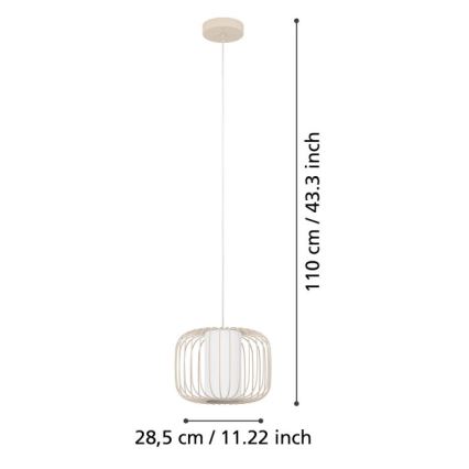 Eglo - Hängeleuchte an Schnur 1xE27/40W/230V d 28,5 cm