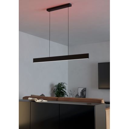 Eglo - Dimmbare LED-RGBW-Hängeleuchte an Schnur LED/38W/230V 2700-6500K schwarz