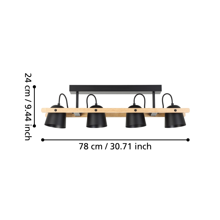 Eglo - Dimmbare LED-RGBW-Aufbauleuchte 4xLED/3,7W/230V 2700-6500K