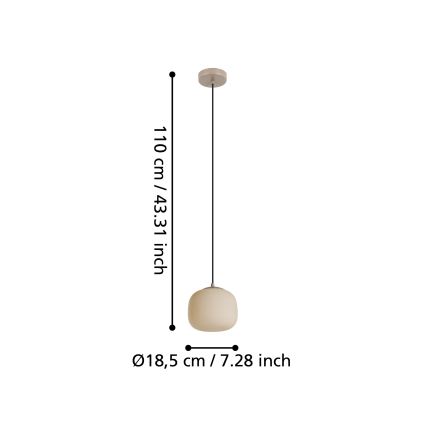 Eglo - Hängeleuchte an Schnur 1xE27/40W/230V