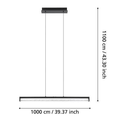 Eglo - Dimmbare LED-Hängeleuchte an Schnur LED/36W/230V 2700 - 5000K