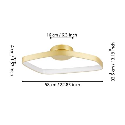 Eglo - Dimmbare LED-Deckenleuchte LED/25,2W/230V