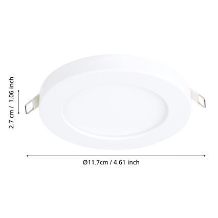 Eglo - LED-Einbauleuchte LED/5,5W/230V 4000K weiß