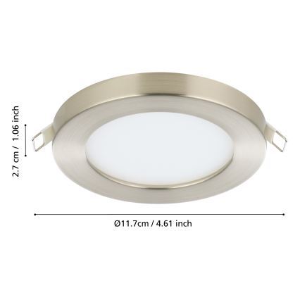 Eglo - LED-Einbauleuchte LED/5,5W/230V 4000K Chrom