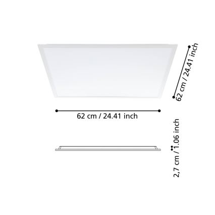 Eglo - Oberflächenmontierbares LED-Panel LED/33W/230V 62x62 cm