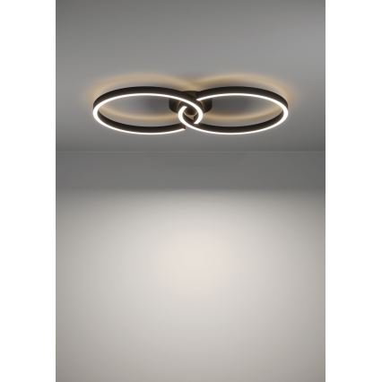 Eglo 900955 - Dimmbare LED-RGBW-Deckenleuchte LED/19,5W/230V 2700-6500K schwarz + Fernbedienung