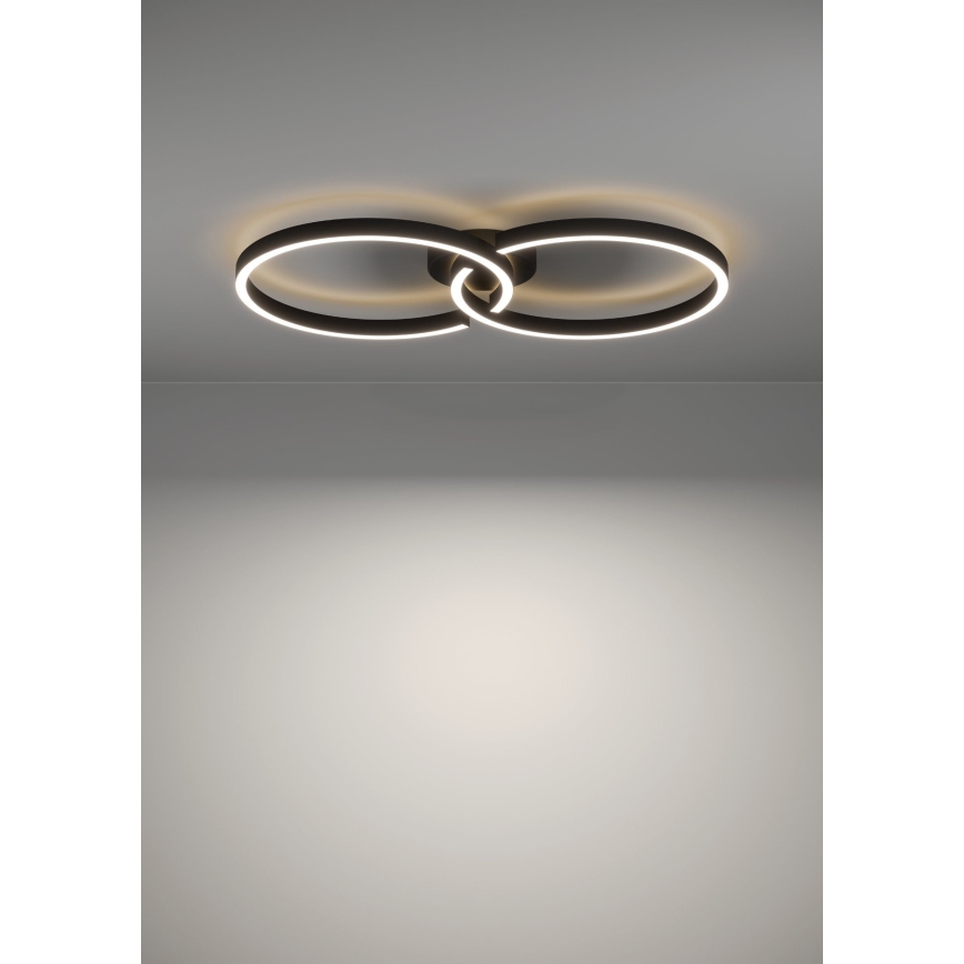 Eglo 900955 - Dimmbare LED-RGBW-Deckenleuchte LED/19,5W/230V 2700-6500K schwarz + Fernbedienung