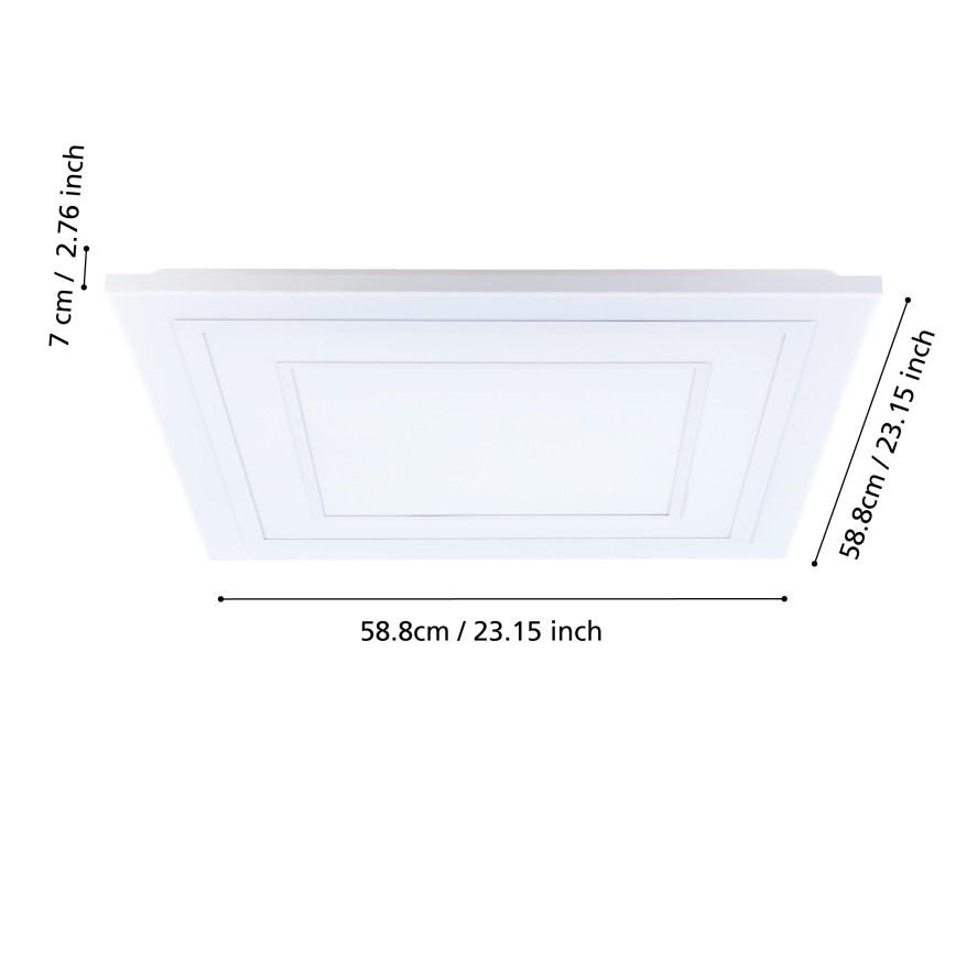 Eglo - Dimmbare LED-RGBW-Deckenleuchte LED/29W/230V 3000-6500K + Fernbedienung