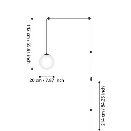 Eglo - Hängeleuchte an Schnur 1xE27/40W/230V