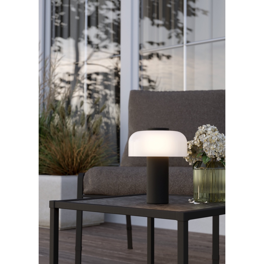 Eglo - Dimmbare LED-Außenleuchte mit Touch-Funktion LED/2,25W/5V 2400-4000K 5200 mAh IP44 schwarz/weiß