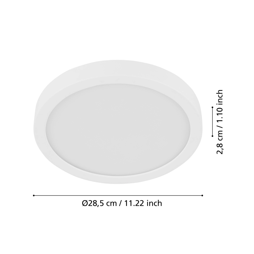 Eglo - LED-Deckenleuchte mit Sensor FUEVA LED/17W/230V 3000K ø 28,5 cm