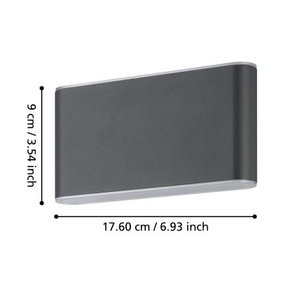 Eglo - LED-Wandleuchte für den Außenbereich 2xLED/5,8W/230V IP65