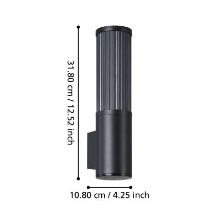 Eglo - Outdoor-Wandleuchte 1xE27/15W/230V IP54
