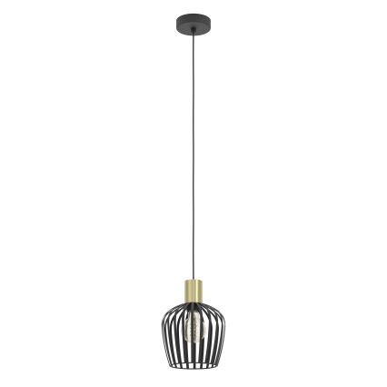 Eglo - Hängeleuchte 1xE27/40W/230V schwarz/golden