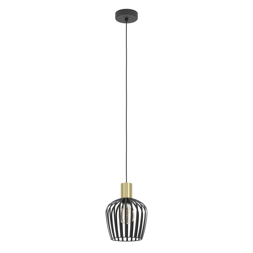Eglo - Hängeleuchte 1xE27/40W/230V schwarz/golden