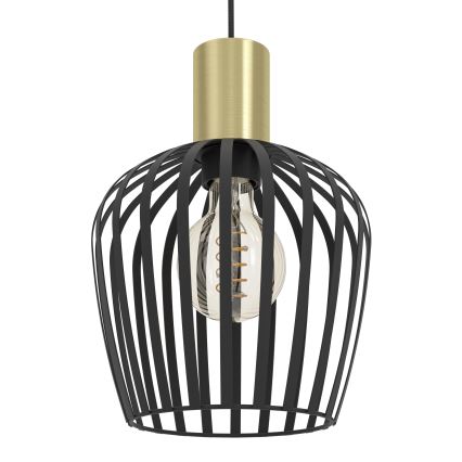 Eglo - Hängeleuchte 3xE27/40W/230V schwarz/golden