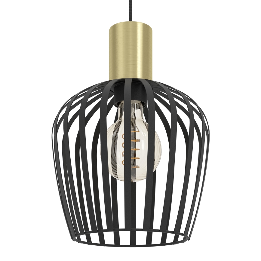 Eglo - Hängeleuchte 3xE27/40W/230V schwarz/golden